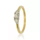Sárga-Fehér arany gyémánt köves gyűrű 23152