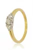 Sárga-Fehér arany gyémánt köves gyűrű 23152