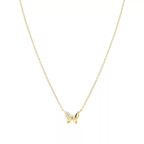 Nomination Petite Sparkle 242303/042 női aranyozott ezüst nyaklánc pillangó medállal