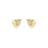 Nomination Petite Sparkle 242304/006 aranyozott ezüst szíves fülbevaló cirkónia
