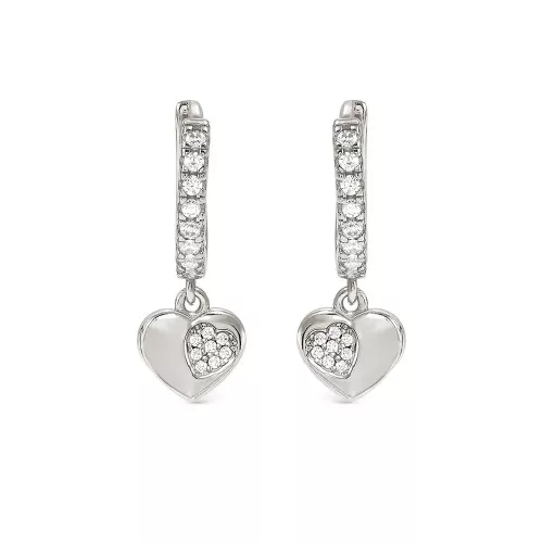 Nomination Petit Sparkle 242305/004 női ezüst karika fülbevaló szív cirkónia