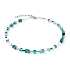 Coeur de Lion GeoCUBE Iconic Teal Silver női nyaklánc