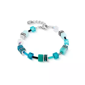 Coeur de Lion GeoCUBE Iconic Teal Silver karkötő 2838/30-0624