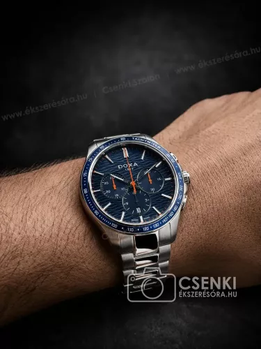 Doxa Trofeo Chronograph kék számlapos svájci férfi karóra