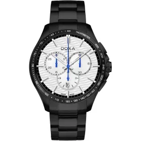 Doxa Trofeo Chronograph panda számlapos fekete PVD férfi karóra