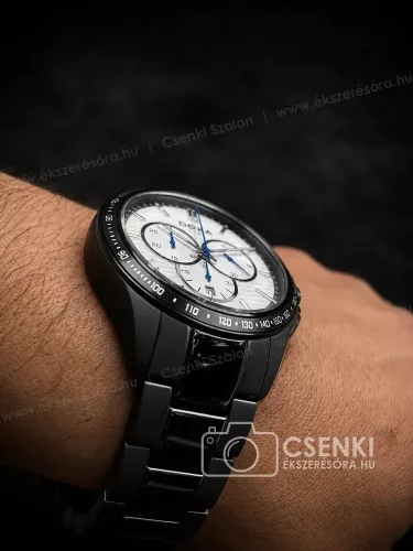 Doxa Trofeo Chronograph panda számlapos fekete PVD férfi karóra