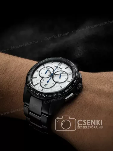 Doxa Trofeo Chronograph panda számlapos fekete PVD férfi karóra