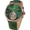 Poljot-International Tourbillon 3400.T-XVIII-GR zöld számlapos, rosegold tokozású karóra
