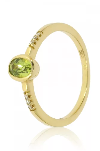 Sárga arany gyémánt köves gyűrű 35116