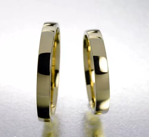 3 mm-es Sárga-arany Karikagyűrű pár VD01S