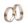 4,5mm Fehér-Vörös arany Karikagyűrű pár HM 46090
