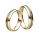 4,5mm Sárga-Fehér arany Karikagyűrű pár HM 36030