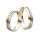 4,5mm Sárga-Fehér arany Karikagyűrű pár HM 43070