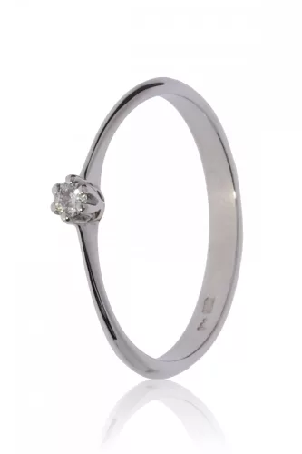 Fehér arany gyémánt köves gyűrű 41478