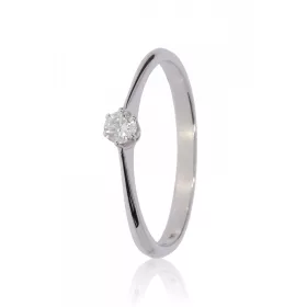 Fehér arany gyémánt köves gyűrű 44095