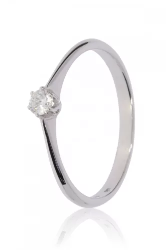 Fehér arany gyémánt köves gyűrű 44095