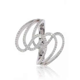 Fehér arany gyémánt köves gyűrű 46092