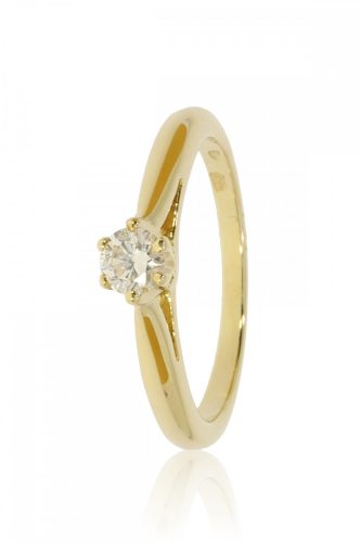 Sárga arany gyémánt köves gyűrű 46150