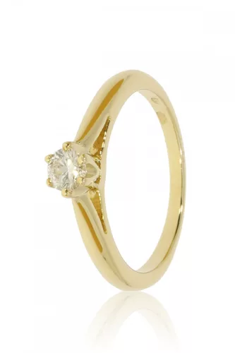 Sárga arany gyémánt köves gyűrű 46150