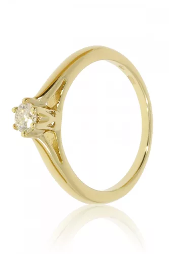 Sárga arany gyémánt köves gyűrű 46150