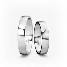 4 mm-es Fehér-arany Karikagyűrű pár VD01F