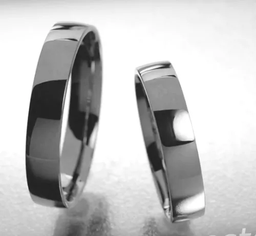 4 mm-es Fehér-arany Karikagyűrű pár VD01F