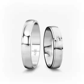 4 mm-es Fehér-arany Karikagyűrű pár VD04F