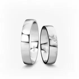 4 mm-es Fehér arany Karikagyűrű pár VD03F