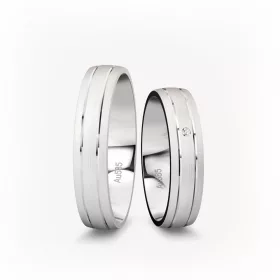 4 mm-es Fehér arany Karikagyűrű pár VD09F