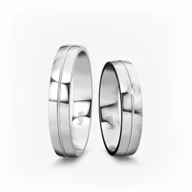 4 mm-es Fehér arany Karikagyűrű pár VD22F