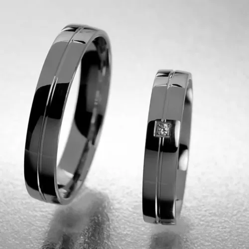 4 mm-es Fehér arany Karikagyűrű pár VD23F