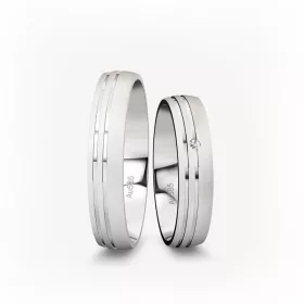 4 mm-es Fehér arany Karikagyűrű pár VD24F