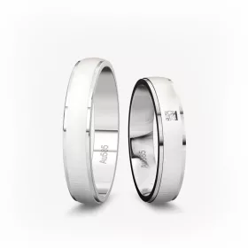 4 mm-es Fehér arany Karikagyűrű pár VD25F