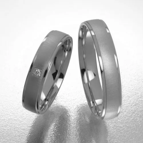 4 mm-es Fehér arany Karikagyűrű pár VD25F