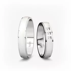 4 mm-es Fehér arany Karikagyűrű pár VD26F