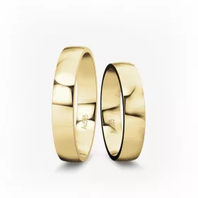 4 mm-es Sárga-arany Karikagyűrű pár VD01S