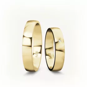 4 mm-es Sárga arany Karikagyűrű pár VD02S