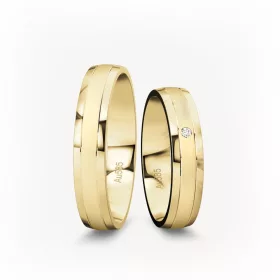 4 mm-es Sárga arany Karikagyűrű pár VD10S
