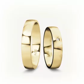 4 mm-es Sárga arany Karikagyűrű pár VD11S