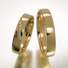 4 mm-es Sárga arany Karikagyűrű pár VD12S