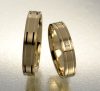 4 mm-es Sárga arany Karikagyűrű pár VD17S