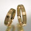 4 mm-es Sárga arany Karikagyűrű pár VD20S