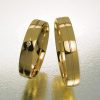 4 mm-es Sárga arany Karikagyűrű pár VD22S