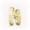 4 mm-es Sárga arany Karikagyűrű pár VD24S