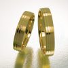 4 mm-es Sárga arany Karikagyűrű pár VD24S