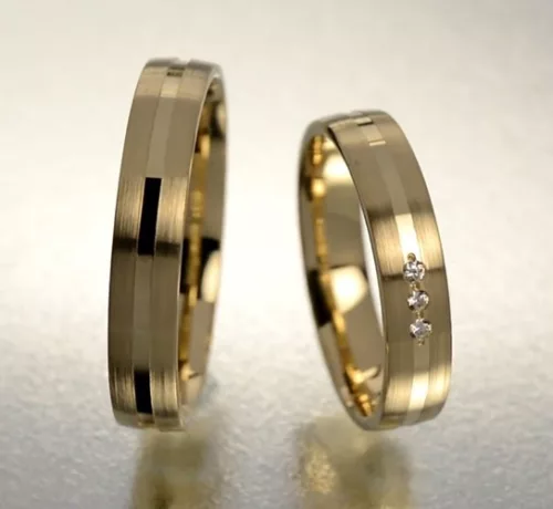 4 mm-es Sárga arany Karikagyűrű pár VD29S