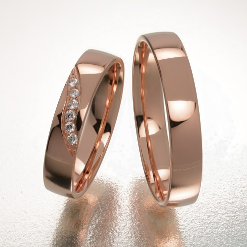 4 mm-es Vörös arany Karikagyűrű pár VD12V