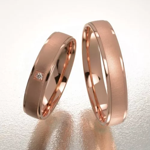 4 mm-es Vörös arany Karikagyűrű pár VD25V