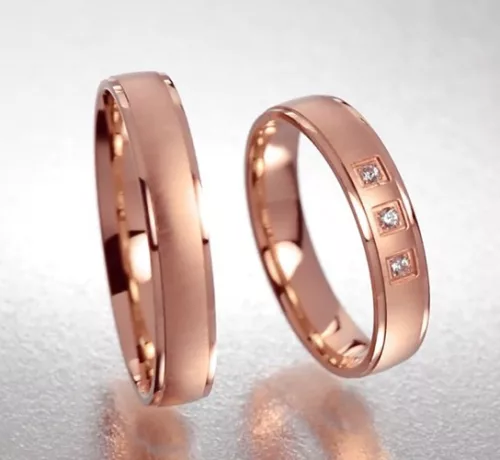 4 mm-es Vörös arany Karikagyűrű pár VD26V