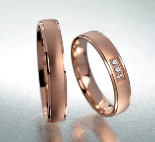 4 mm-es Vörös arany Karikagyűrű pár VD27V